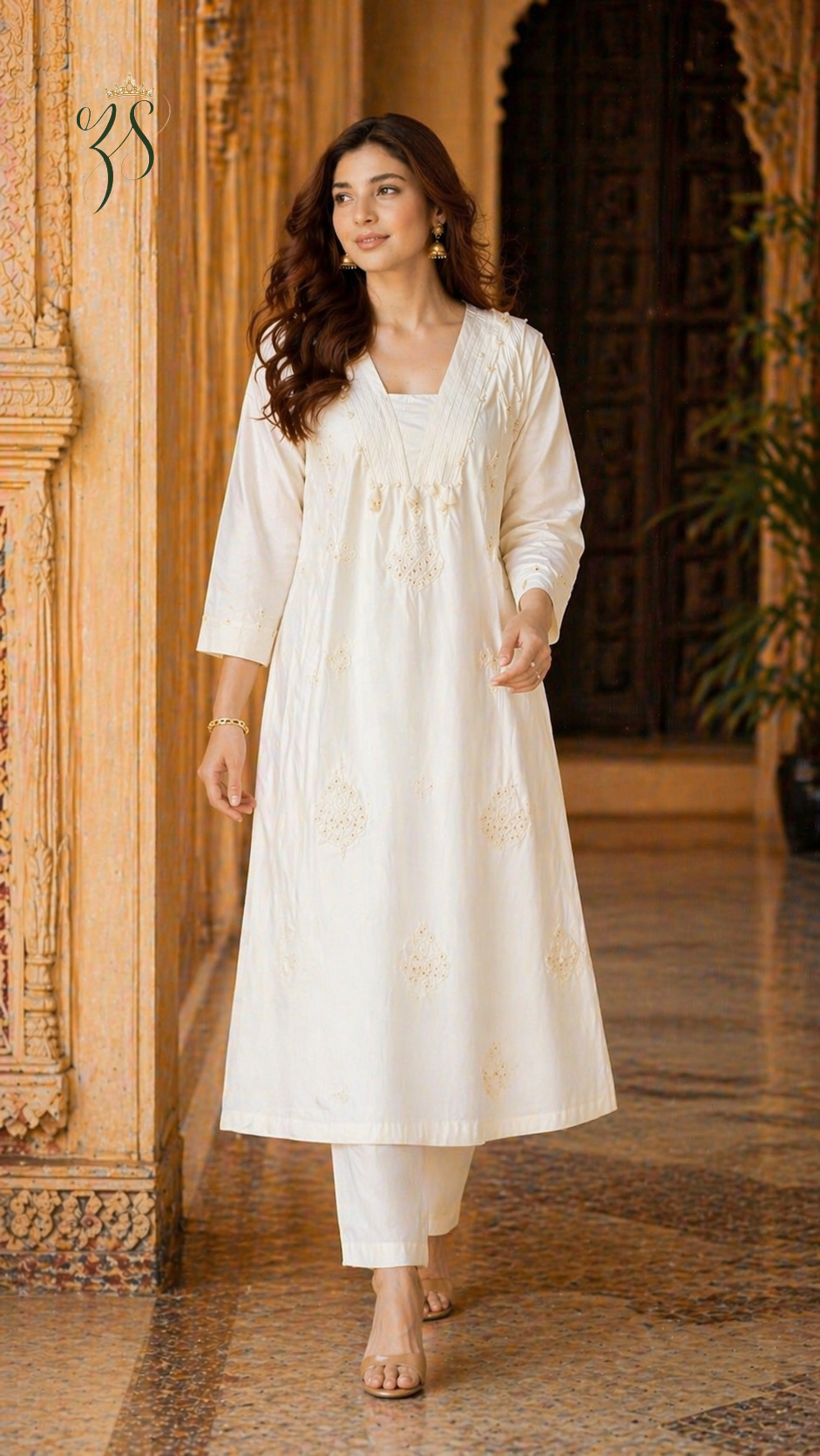 Timeless Cotton Ivory Kurta Set