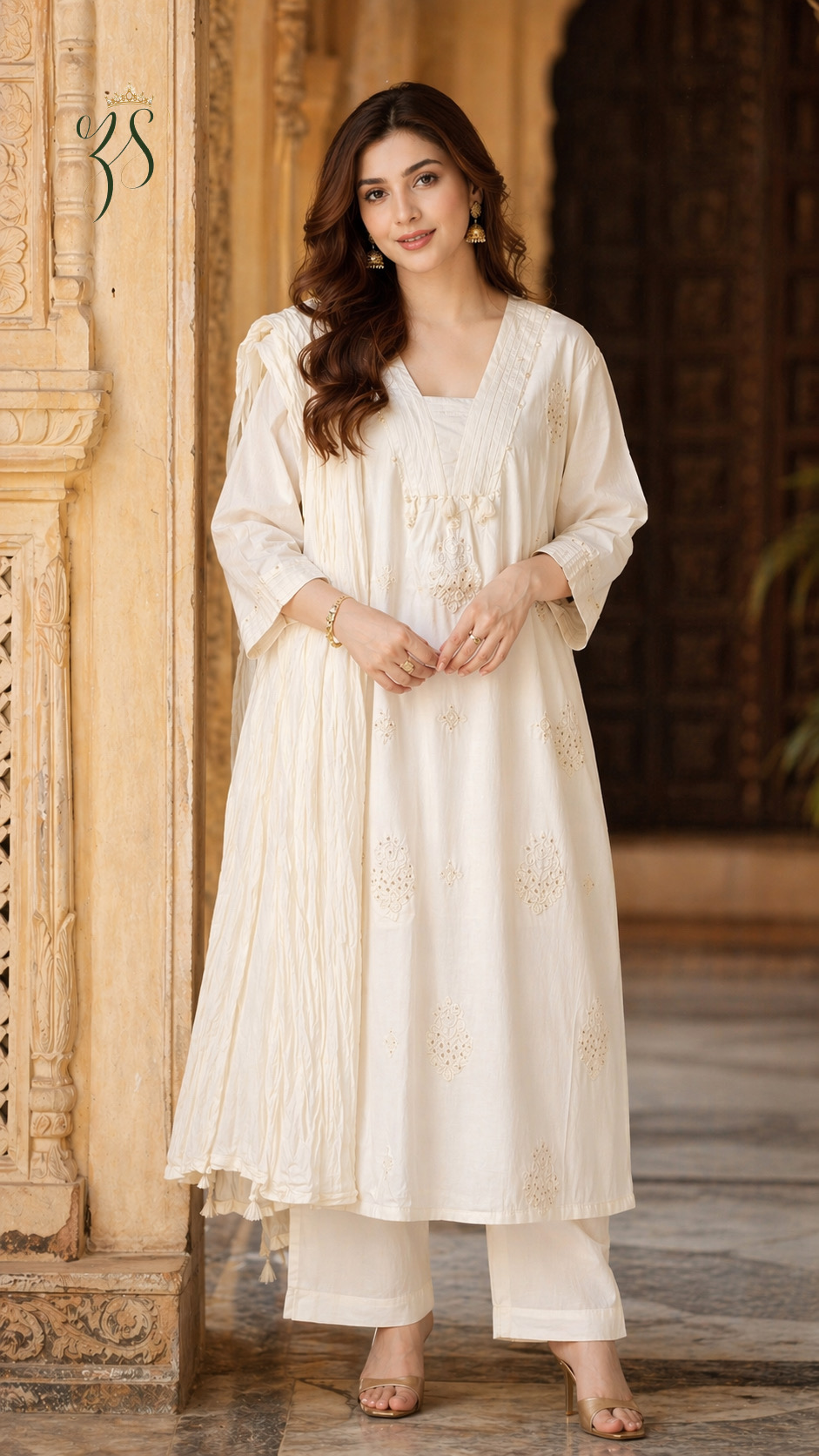 Timeless Cotton Ivory Kurta Set