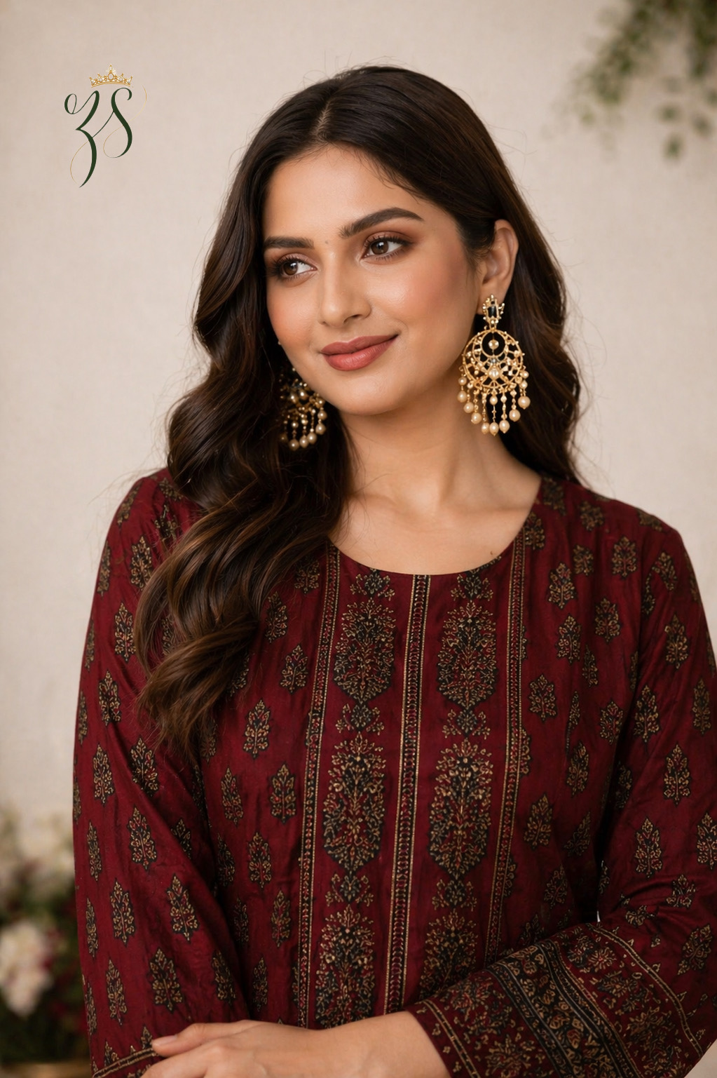Maroon kurta and Sharara set